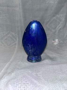 Vintage Evening in Paris Cobalt Blue Perfume Cologne Bottle.